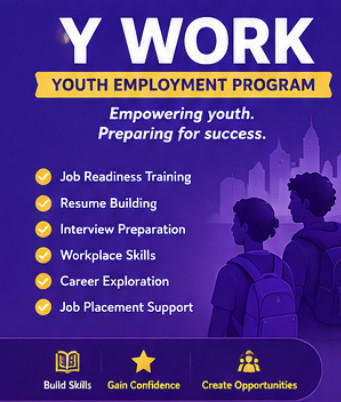 Y WORK — Youth Employment Program flyer