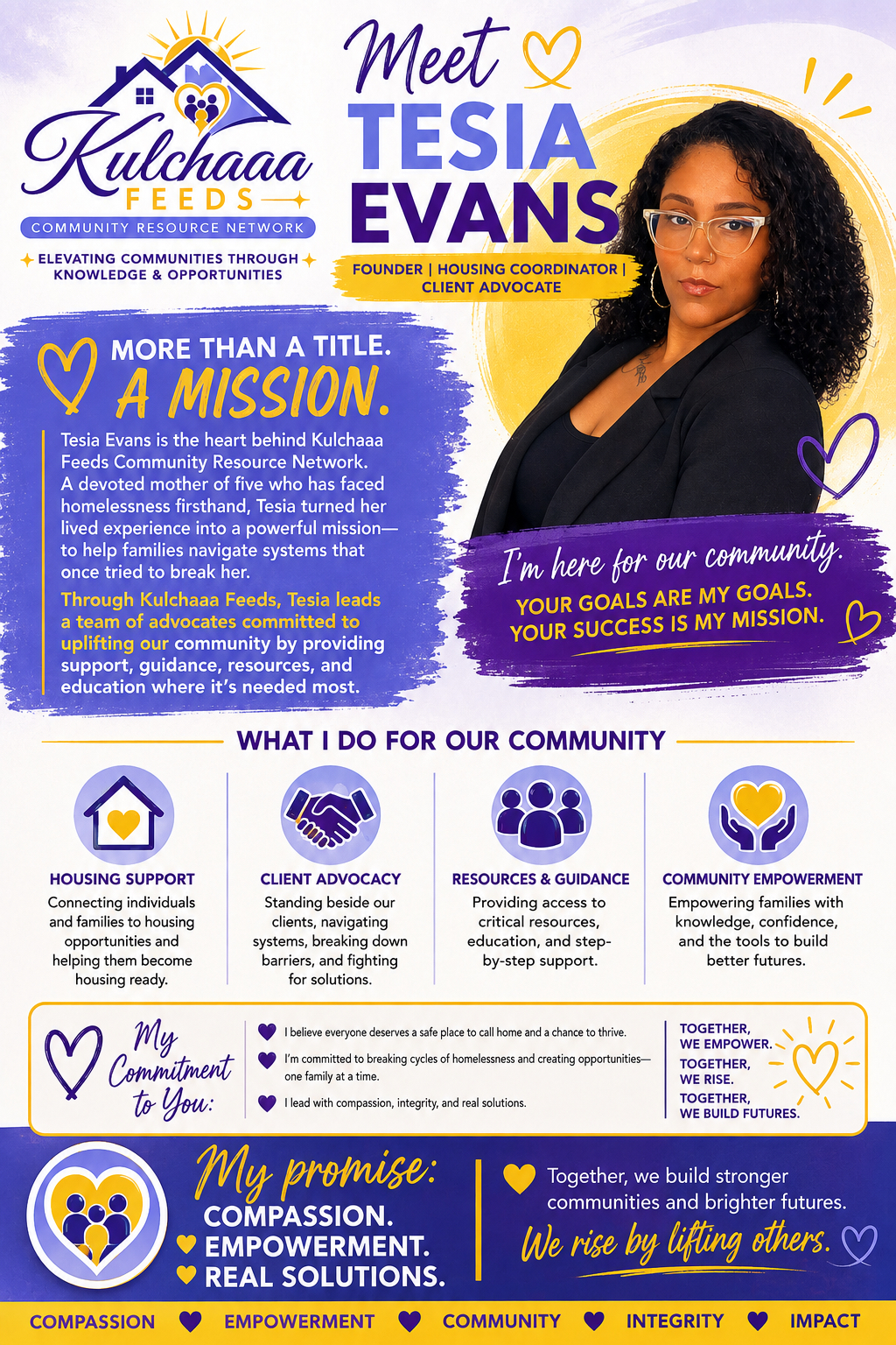 Tesia Evans — Founder | Housing Coordinator | Client Advocate at Kulchaaa Feeds